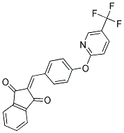 2-((4-(5-(TRIFLUOROMETHYL)-2-PYRIDYLOXY)PHENYL)METHYLENE)INDANE-1,3-DIONE 结构式