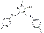 (5-CHLORO-4-([(4-CHLOROPHENYL)SULFANYL]METHYL)-1-METHYL-1H-PYRAZOL-3-YL)METHYL 4-METHYLPHENYL SULFIDE 结构式
