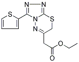 (3-THIOPHEN-2-YL-7H-[1,2,4]TRIAZOLO[3,4-B][1,3,4]THIADIAZIN-6-YL)-ACETIC ACID ETHYL ESTER 结构式