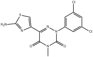 6-(2-AMINO-1,3-THIAZOL-4-YL)-2-(3,5-DICHLOROPHENYL)-4-METHYL-1,2,4-TRIAZINE-3,5(2H,4H)-DIONE 结构式