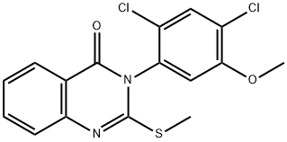 3-(2,4-Dichloro-5-methoxyphenyl)-2-(methylsulfanyl)-4(3H)-quinazolinone 结构式