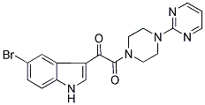 1-(5-BROMO-1H-INDOL-3-YL)-2-(4-PYRIMIDIN-2-YLPIPERAZINO)ETHANE-1,2-DIONE 结构式