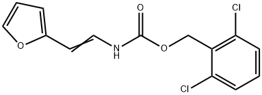 2,6-DICHLOROBENZYL N-[2-(2-FURYL)VINYL]CARBAMATE 结构式