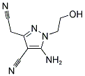 5-AMINO-3-(CYANOMETHYL)-1-(2-HYDROXYETHYL)-1H-PYRAZOLE-4-CARBONITRILE 结构式