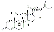 1,4-PREGNADIEN-9-ALPHA-CHLORO-16-BETA-METHYL-11-BETA, 17,21-TRIOL-3,20-DIONE 21-PROPIONATE 结构式