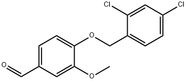 4-[(2,4-二氯苄基)氧基]-3-甲氧基苯甲醛 结构式