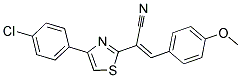 (2E)-2-[4-(4-CHLOROPHENYL)-1,3-THIAZOL-2-YL]-3-(4-METHOXYPHENYL)ACRYLONITRILE 结构式