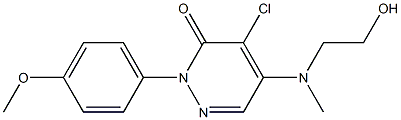 4-CHLORO-5-[(2-HYDROXYETHYL)(METHYL)AMINO]-2-(4-METHOXYPHENYL)-3(2H)-PYRIDAZINONE 结构式