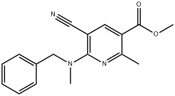 METHYL 6-[BENZYL(METHYL)AMINO]-5-CYANO-2-METHYLNICOTINATE 结构式