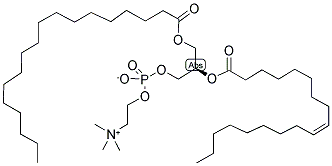 1-STEAROYL-2-OLEOYL-SN-GLYCERO-3-PHOSPHOCHOLINE 结构式