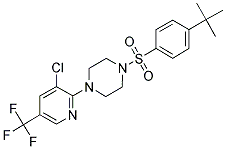 1-((4-(TERT-BUTYL)PHENYL)SULFONYL)-4-(3-CHLORO-5-(TRIFLUOROMETHYL)(2-PYRIDYL))PIPERAZINE 结构式