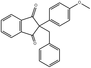 2-BENZYL-2-(4-METHOXYPHENYL)-1H-INDENE-1,3(2H)-DIONE 结构式