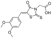 [5-(3,4-DIMETHOXY-BENZYLIDENE)-4-OXO-2-THIOXO-THIAZOLIDIN-3-YL]-ACETIC ACID 结构式