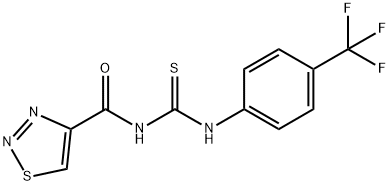 N-(1,2,3-THIADIAZOL-4-YLCARBONYL)-N'-[4-(TRIFLUOROMETHYL)PHENYL]THIOUREA 结构式