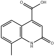 2-HYDROXY-8-METHYL-QUINOLINE-4-CARBOXYLIC ACID 结构式