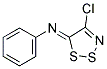 N-[(5Z)-4-CHLORO-5H-1,2,3-DITHIAZOL-5-YLIDENE]-N-PHENYLAMINE 结构式