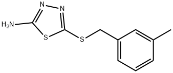 5-[(3-甲苄基)硫基]-1,3,4-噻二唑-2-基胺 结构式