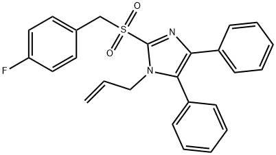 1-ALLYL-2-[(4-FLUOROBENZYL)SULFONYL]-4,5-DIPHENYL-1H-IMIDAZOLE 结构式