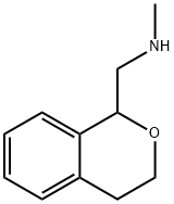 (3,4-二氢-1H-异苯并吡喃-1-基甲基)甲胺盐酸盐 结构式