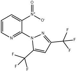 2-[3,5-BIS(TRIFLUOROMETHYL)-1H-PYRAZOL-1-YL]-3-NITROPYRIDINE 结构式