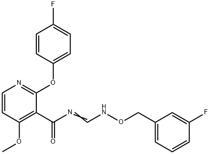 N-(([(3-FLUOROBENZYL)OXY]IMINO)METHYL)-2-(4-FLUOROPHENOXY)-4-METHOXYNICOTINAMIDE 结构式