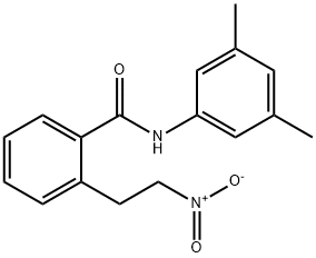 N-(3,5-DIMETHYLPHENYL)-2-(2-NITROETHYL)BENZENECARBOXAMIDE 结构式