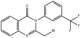 2-BROMOMETHYL-3-(3-TRIFLUOROMETHYL-PHENYL)-3H-QUINAZOLIN-4-ONE 结构式