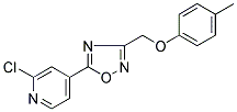 5-(2-CHLORO-4-PYRIDYL)-3-[(4-METHYLPHENOXY)METHYL]-1,2,4-OXADIAZOLE 结构式