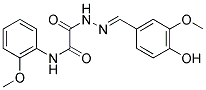 2-[2-(4-HYDROXY-3-METHOXYBENZYLIDENE)HYDRAZINO]-N-(2-METHOXYPHENYL)-2-OXOACETAMIDE 结构式