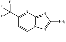 7-METHYL-5-(TRIFLUOROMETHYL)[1,2,4]TRIAZOLO[1,5-A]PYRIMIDIN-2-AMINE 结构式