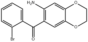 (7-AMINO-2,3-DIHYDRO-BENZO[1,4]DIOXIN-6-YL)-(2-BROMO-PHENYL)-METHANONE 结构式