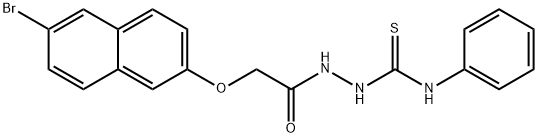 1-(2-(6-BROMO(2-NAPHTHYLOXY))ACETYL)-4-PHENYLTHIOSEMICARBAZIDE 结构式