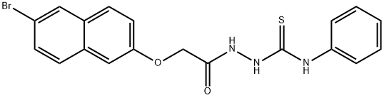 1-(2-(6-Bromo(2-naphthyloxy))acetyl)-4-phenylthiosemicarbazide 结构式