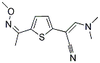 3-(DIMETHYLAMINO)-2-[5-(METHOXYETHANIMIDOYL)-2-THIENYL]ACRYLONITRILE 结构式