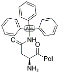 H-ASN(TRT)-2-CHLOROTRITYL RESIN 结构式