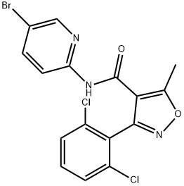 (3-(2,6-DICHLOROPHENYL)-5-METHYLISOXAZOL-4-YL)-N-(5-BROMO(2-PYRIDYL))FORMAMIDE 结构式