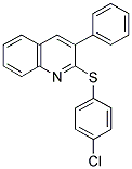 2-[(4-CHLOROPHENYL)SULFANYL]-3-PHENYLQUINOLINE 结构式