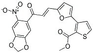 Methyl 3-(5-[3-(6-nitro-1,3-benzodioxol-5-yl)-3-oxoprop-1-enyl]-2-furyl)thiophene-2-carboxylate 结构式