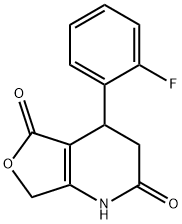 4-(2-FLUOROPHENYL)-4,7-DIHYDROFURO[3,4-B]PYRIDINE-2,5(1H,3H)-DIONE 结构式