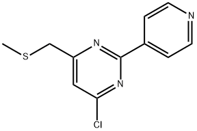 4-CHLORO-6-[(METHYLSULFANYL)METHYL]-2-(4-PYRIDINYL)PYRIMIDINE 结构式