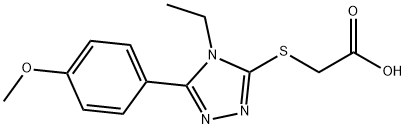 [4-ETHYL-5-(4-METHOXY-PHENYL)-4H-[1,2,4]TRIAZOL-3-YLSULFANYL]-ACETIC ACID 结构式