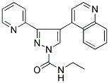 N-ETHYL-3-(PYRIDIN-2-YL)-4-(QUINOLIN-4-YL)PYRAZOL-1-CARBOXAMIDE 结构式