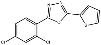 2-(2,4-DICHLOROPHENYL)-5-(2-THIENYL)-1,3,4-OXADIAZOLE 结构式