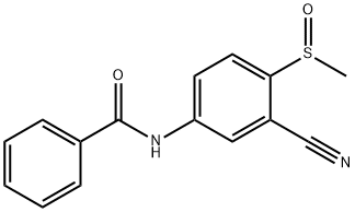 N-[3-CYANO-4-(METHYLSULFINYL)PHENYL]BENZENECARBOXAMIDE 结构式