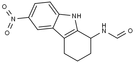 6-Nitro-2,3,4,9-tetrahydro-1H-carbazol-1-ylformamide 结构式