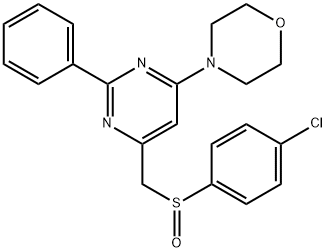 4-(6-([(4-Chlorophenyl)sulfinyl]methyl)-2-phenyl-4-pyrimidinyl)morpholine 结构式