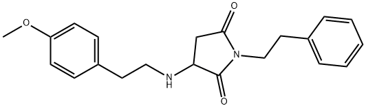 3-{[2-(4-METHOXYPHENYL)ETHYL]AMINO}-1-(2-PHENYLETHYL)PYRROLIDINE-2,5-DIONE 结构式