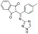 2-(2-(3H-2,3,5-TRIAZOLYL)-2-AZA-1-(4-METHYLPHENYL)VINYL)INDANE-1,3-DIONE 结构式