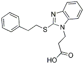 3-(2-[(2-PHENYLETHYL)THIO]-1H-BENZIMIDAZOL-1-YL)PROPANOIC ACID 结构式