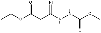 2-(3-乙氧基-1-亚氨基-3-氧代丙基)肼-1-羧酸甲酯 结构式